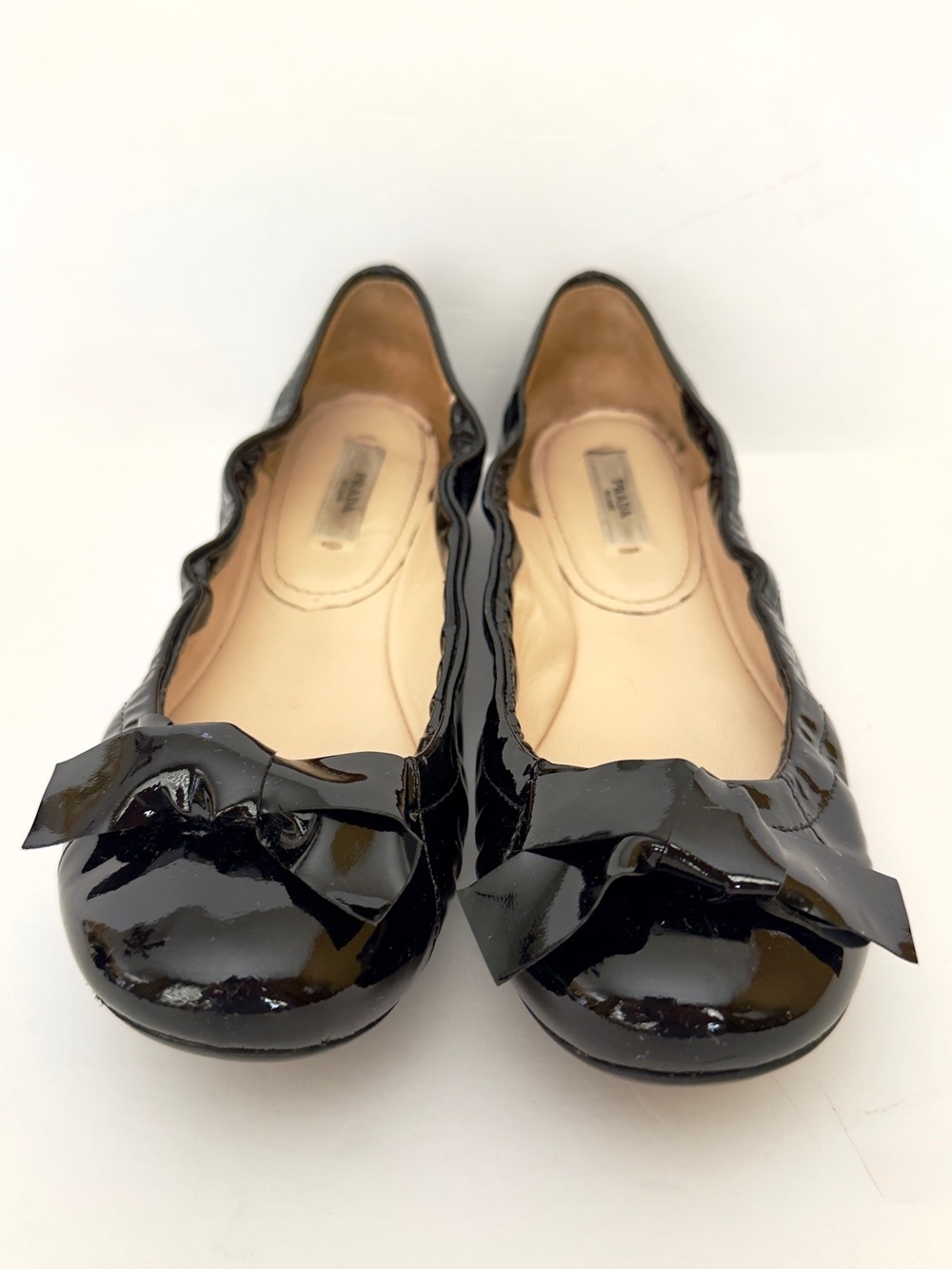 Prada Black Patent Women’s Ballet Flats size 38